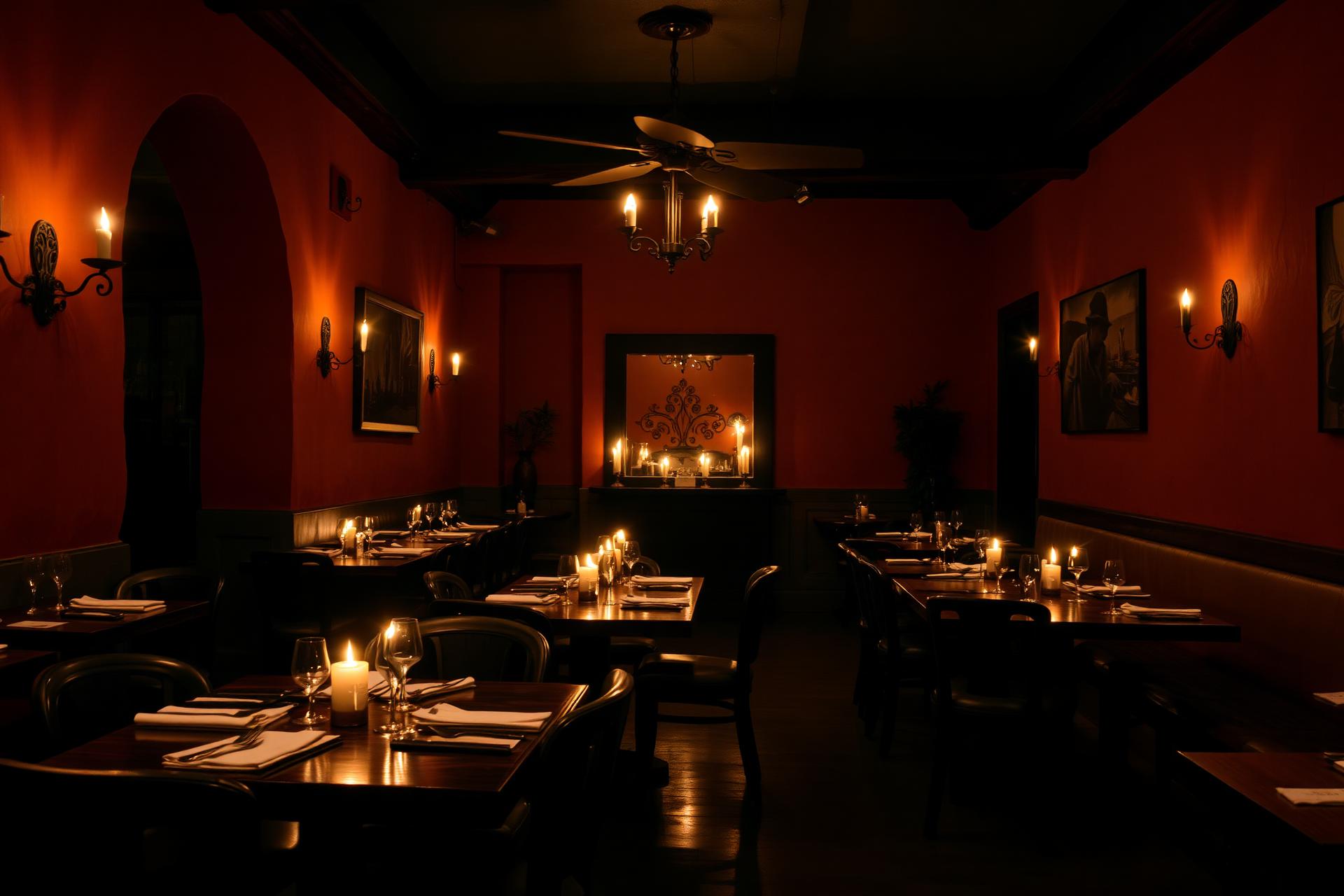Restaurant Maya Innenraum bei Kerzenlicht